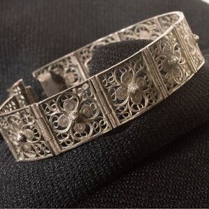 Intricate Silver Filigree Bracelet